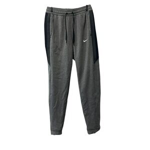 Nike Therma-FIT Showtime Pants Mens Medium Grey Joggers Fleece Sweatpants Sports